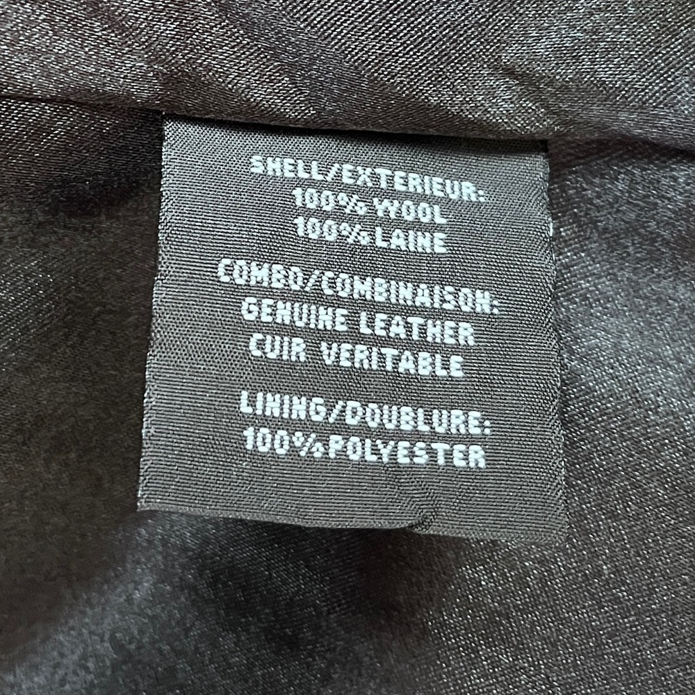 Badgley Mischka Scandi Girl Black Wool And Leather Women’s Fall Winter Coat M - Picture 11 of 11